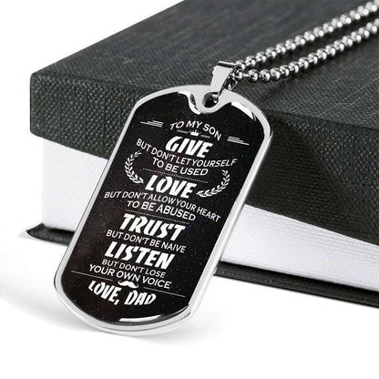 Son Dog Tag, Dog Tag For Son, Gift For Son, Son Necklace, Father And Son Dog Tag-155 Gifts For Son Rakva