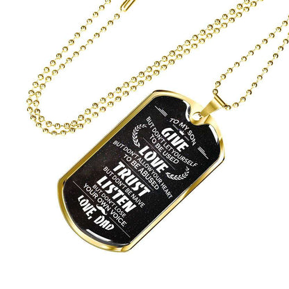 Son Dog Tag, Dog Tag For Son, Gift For Son, Son Necklace, Father And Son Dog Tag-155 Gifts For Son Rakva