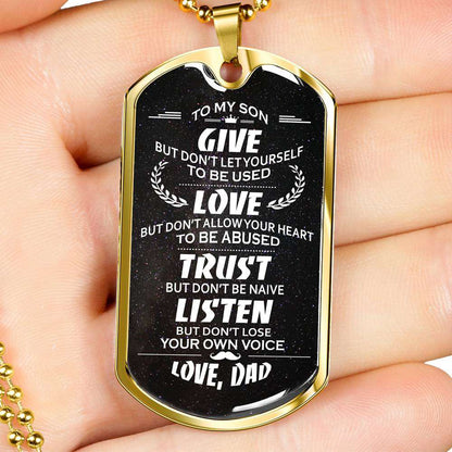 Son Dog Tag, Dog Tag For Son, Gift For Son, Son Necklace, Father And Son Dog Tag-155 Gifts For Son Rakva