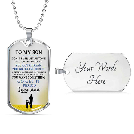 Son Dog Tag, Dog Tag For Son, Gift For Son, Son Necklace, Father And Son Dog Tag-156 Gifts For Son Rakva