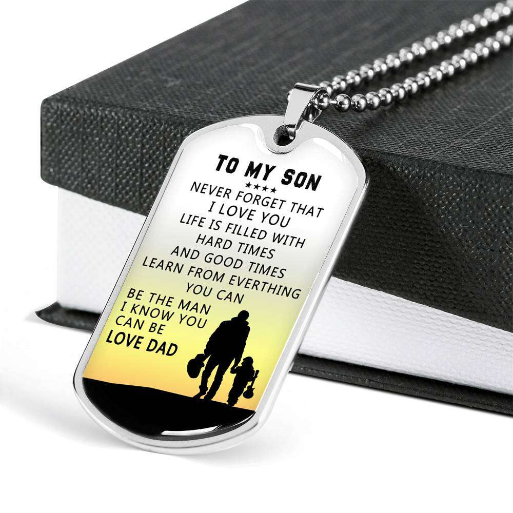 Son Dog Tag, Dog Tag For Son, Gift For Son, Son Necklace, Father And Son Dog Tag-157 Gifts For Son Rakva