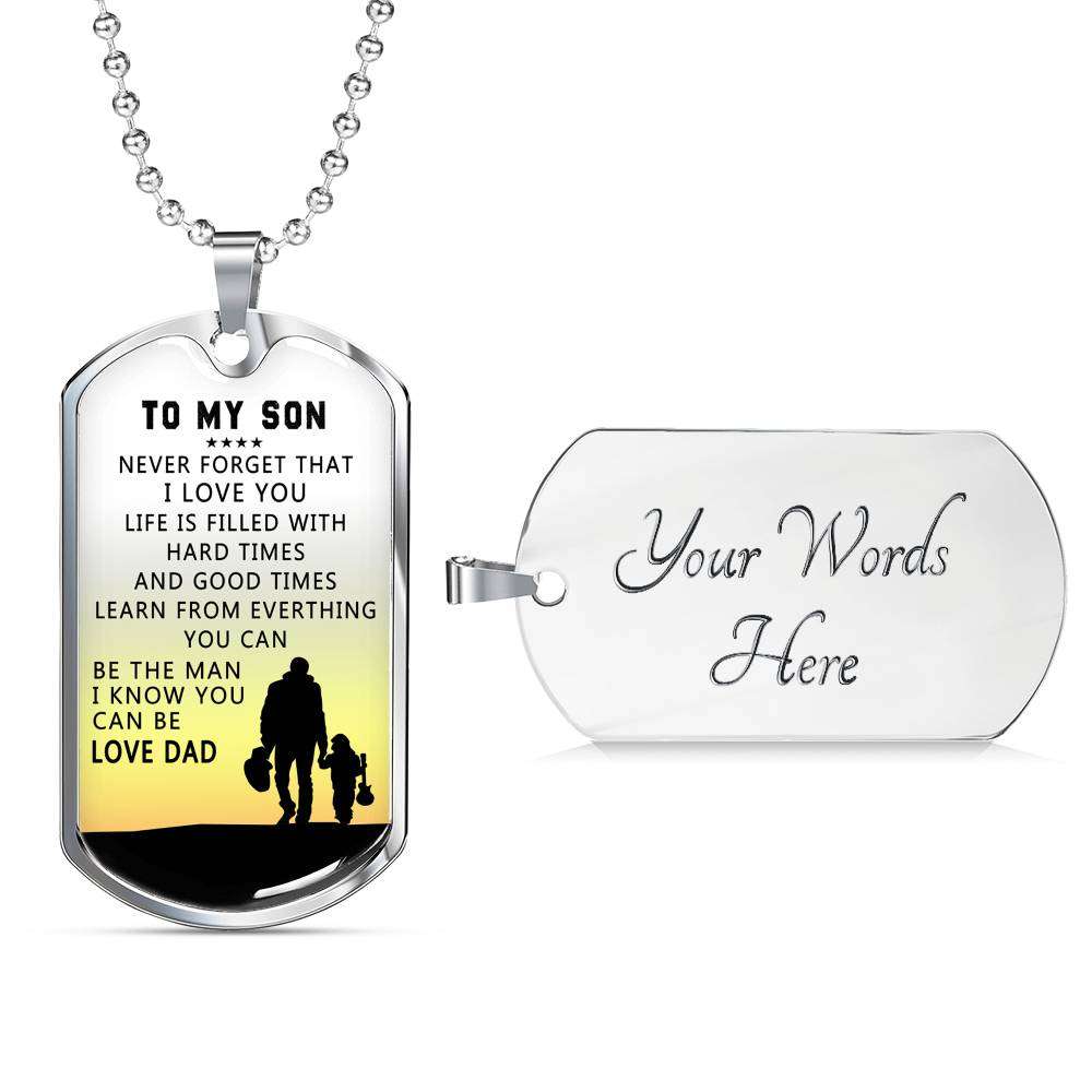 Son Dog Tag, Dog Tag For Son, Gift For Son, Son Necklace, Father And Son Dog Tag-157 Gifts For Son Rakva