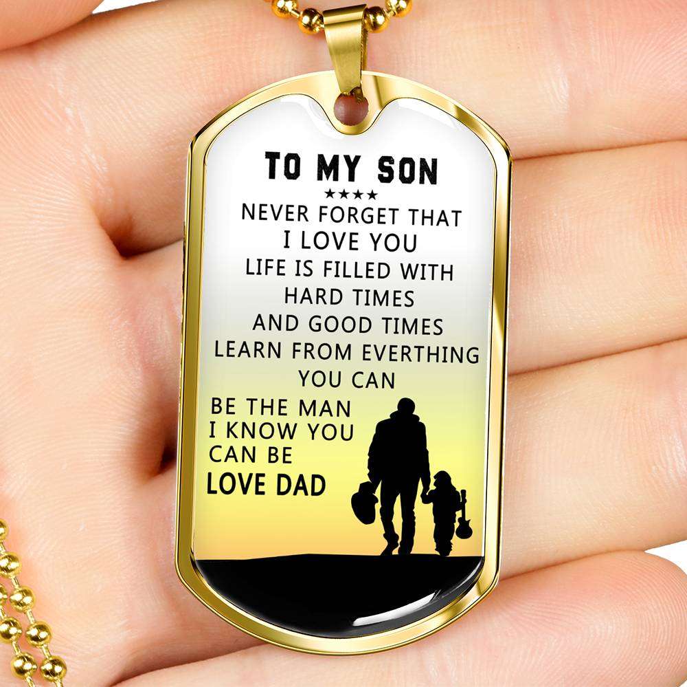 Son Dog Tag, Dog Tag For Son, Gift For Son, Son Necklace, Father And Son Dog Tag-157 Gifts For Son Rakva