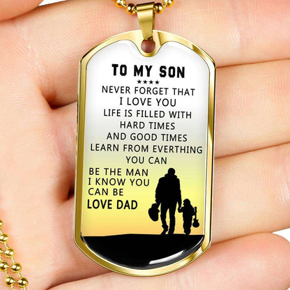 Son Dog Tag, Dog Tag For Son, Gift For Son, Son Necklace, Father And Son Dog Tag-157 Gifts For Son Rakva