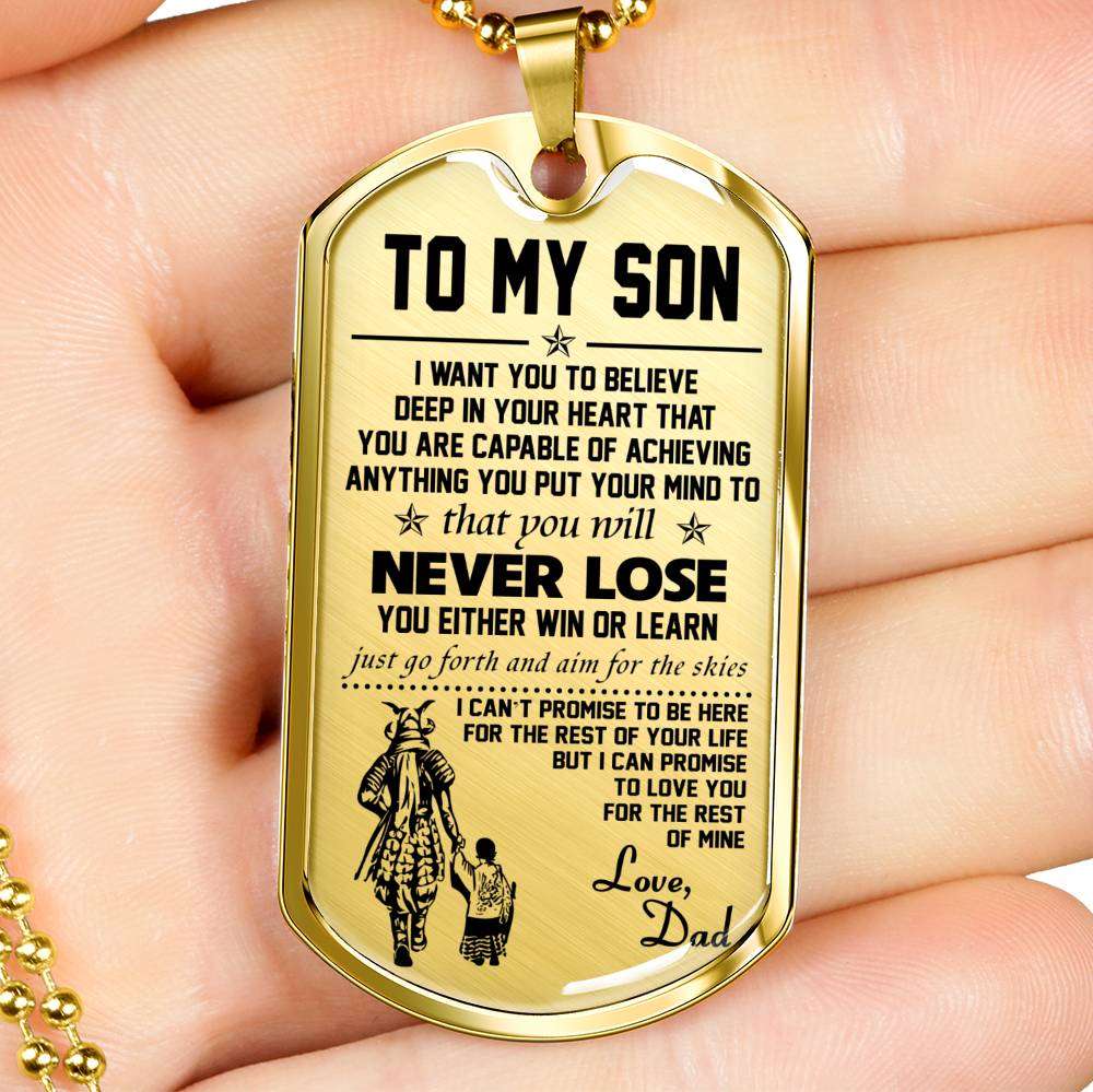 Son Dog Tag, Dog Tag For Son, Gift For Son, Son Necklace, Father And Son Dog Tag-158 Gifts For Son Rakva