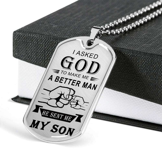 Son Dog Tag, Dog Tag For Son, Gift For Son, Son Necklace, Father And Son Dog Tag-160 Gifts For Son Rakva