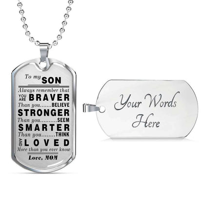 Son Dog Tag, Dog Tag For Son, Gift For Son, Son Necklace, Father And Son Dog Tag-161 Gifts For Son Rakva