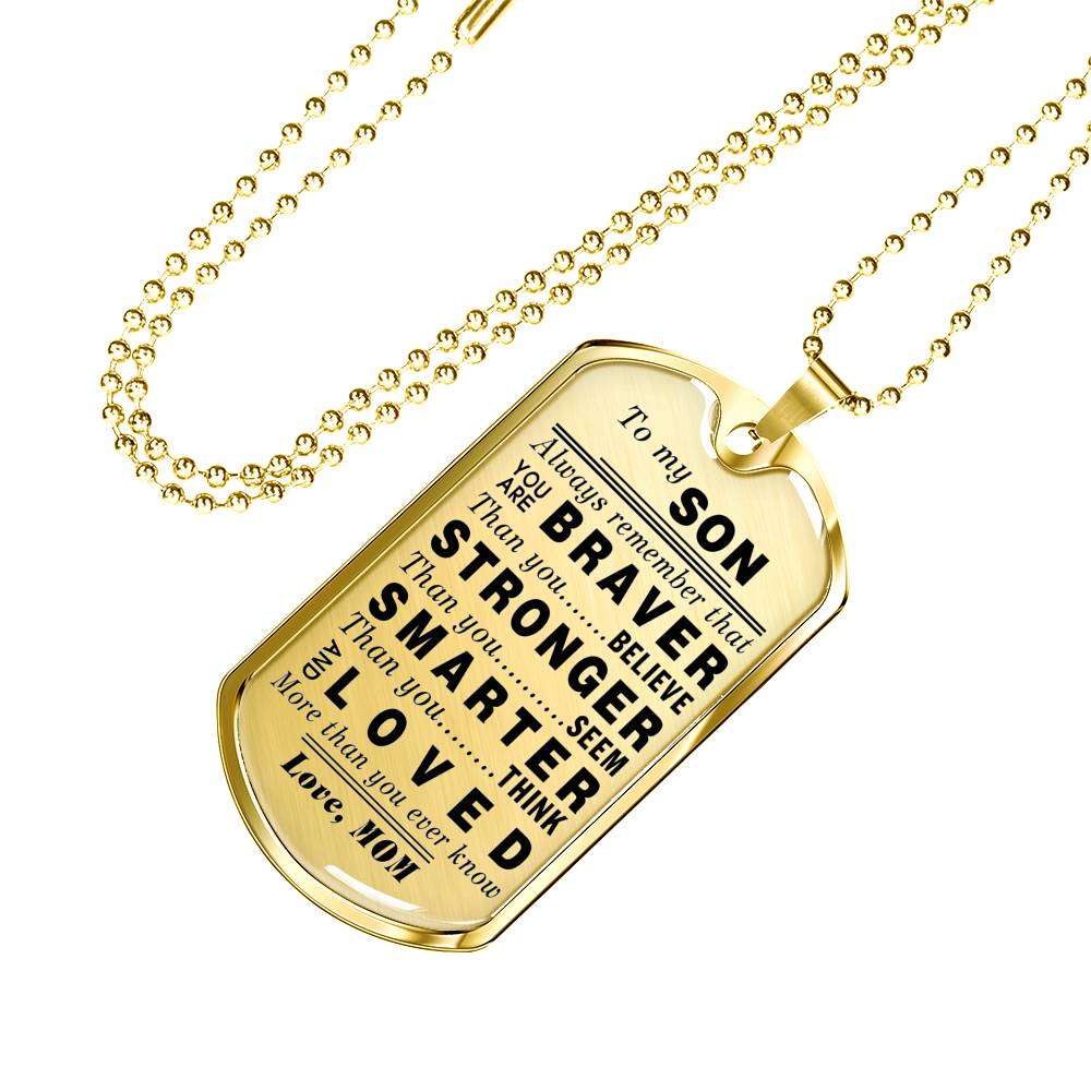 Son Dog Tag, Dog Tag For Son, Gift For Son, Son Necklace, Father And Son Dog Tag-161 Gifts For Son Rakva