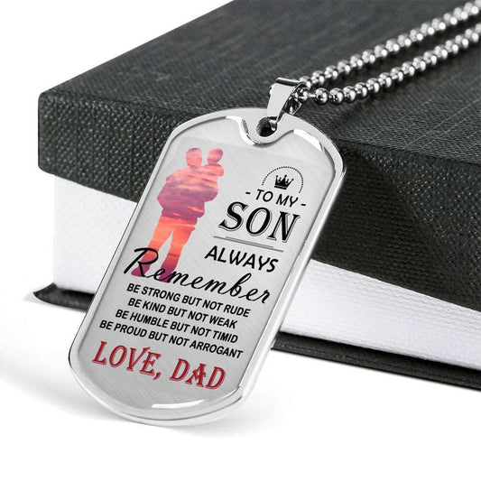 Son Dog Tag, Dog Tag For Son, Gift For Son, Son Necklace, Father And Son Dog Tag-162 Gifts For Son Rakva