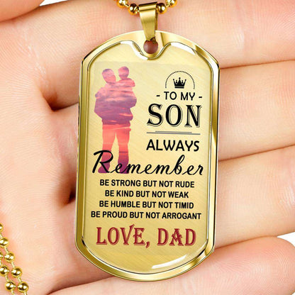 Son Dog Tag, Dog Tag For Son, Gift For Son, Son Necklace, Father And Son Dog Tag-162 Gifts For Son Rakva