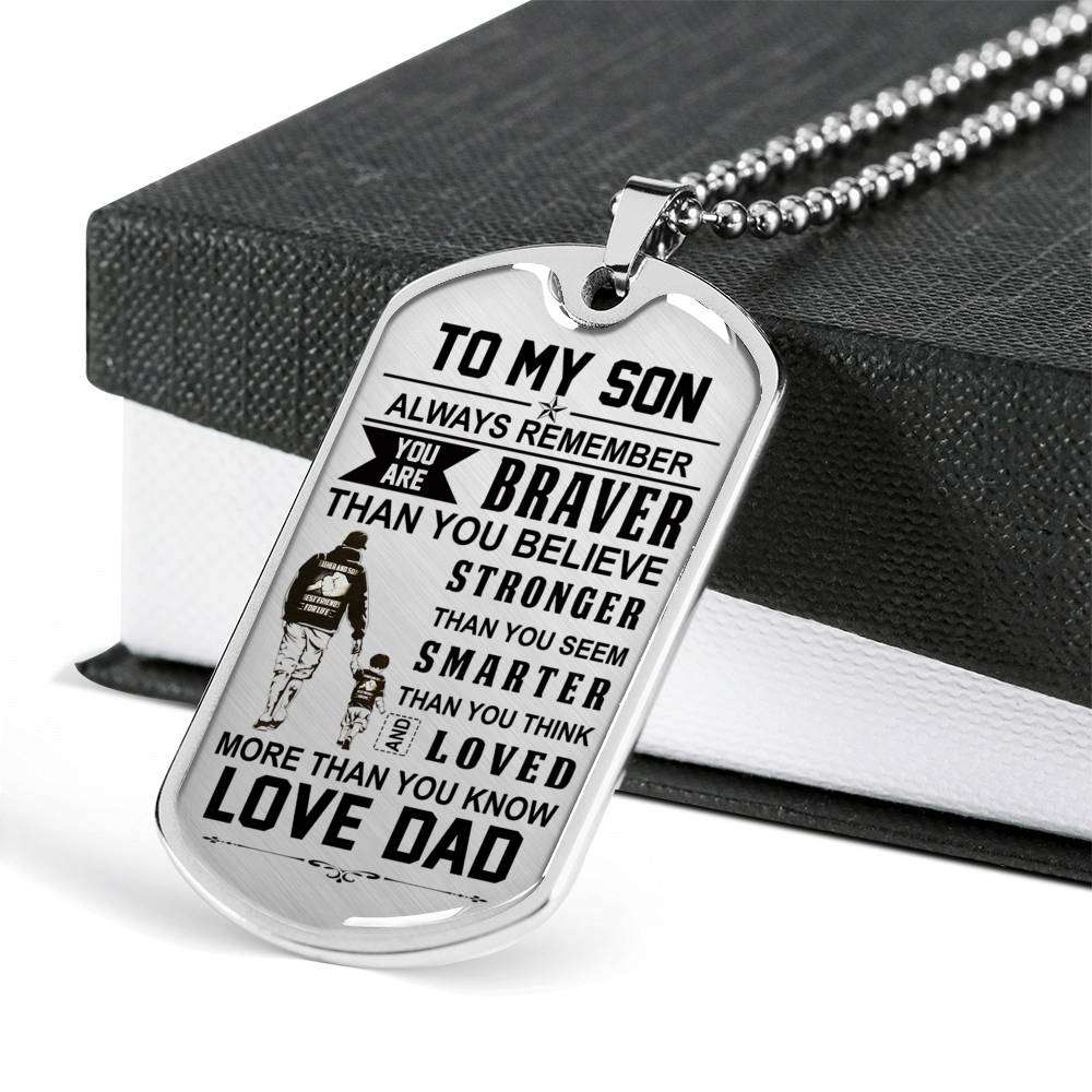 Son Dog Tag, Dog Tag For Son, Gift For Son, Son Necklace, Father And Son Dog Tag-163 Gifts For Son Rakva
