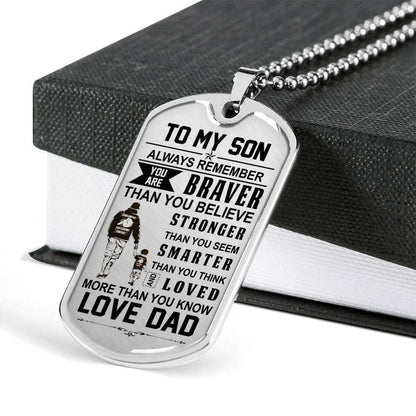 Son Dog Tag, Dog Tag For Son, Gift For Son, Son Necklace, Father And Son Dog Tag-163 Gifts For Son Rakva