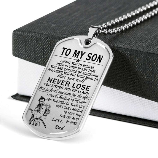Son Dog Tag, Dog Tag For Son, Gift For Son, Son Necklace, Father And Son Dog Tag-164 Gifts For Son Rakva