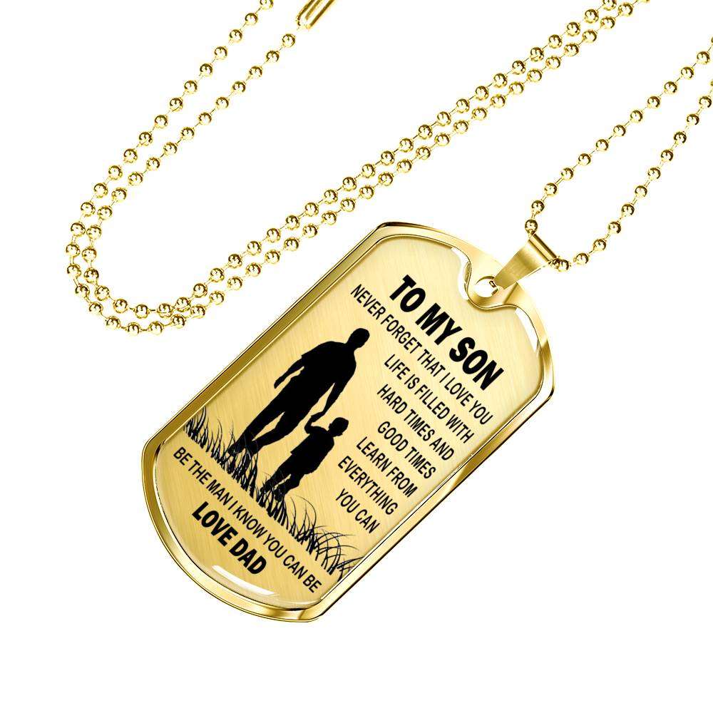 Son Dog Tag, Dog Tag For Son, Gift For Son, Son Necklace, Father And Son Dog Tag-165 Gifts For Son Rakva