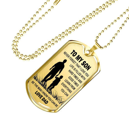 Son Dog Tag, Dog Tag For Son, Gift For Son, Son Necklace, Father And Son Dog Tag-165 Gifts For Son Rakva