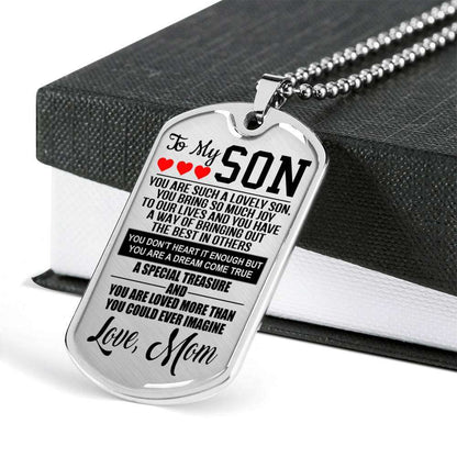 Son Dog Tag, Dog Tag For Son, Gift For Son, Son Necklace, Father And Son Dog Tag-166 Gifts For Son Rakva
