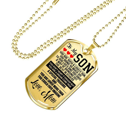 Son Dog Tag, Dog Tag For Son, Gift For Son, Son Necklace, Father And Son Dog Tag-166 Gifts For Son Rakva