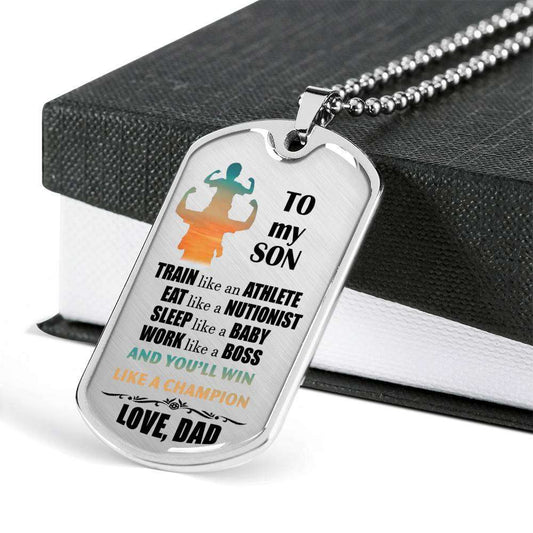 Son Dog Tag, Dog Tag For Son, Gift For Son, Son Necklace, Father And Son Dog Tag-167 Gifts For Son Rakva
