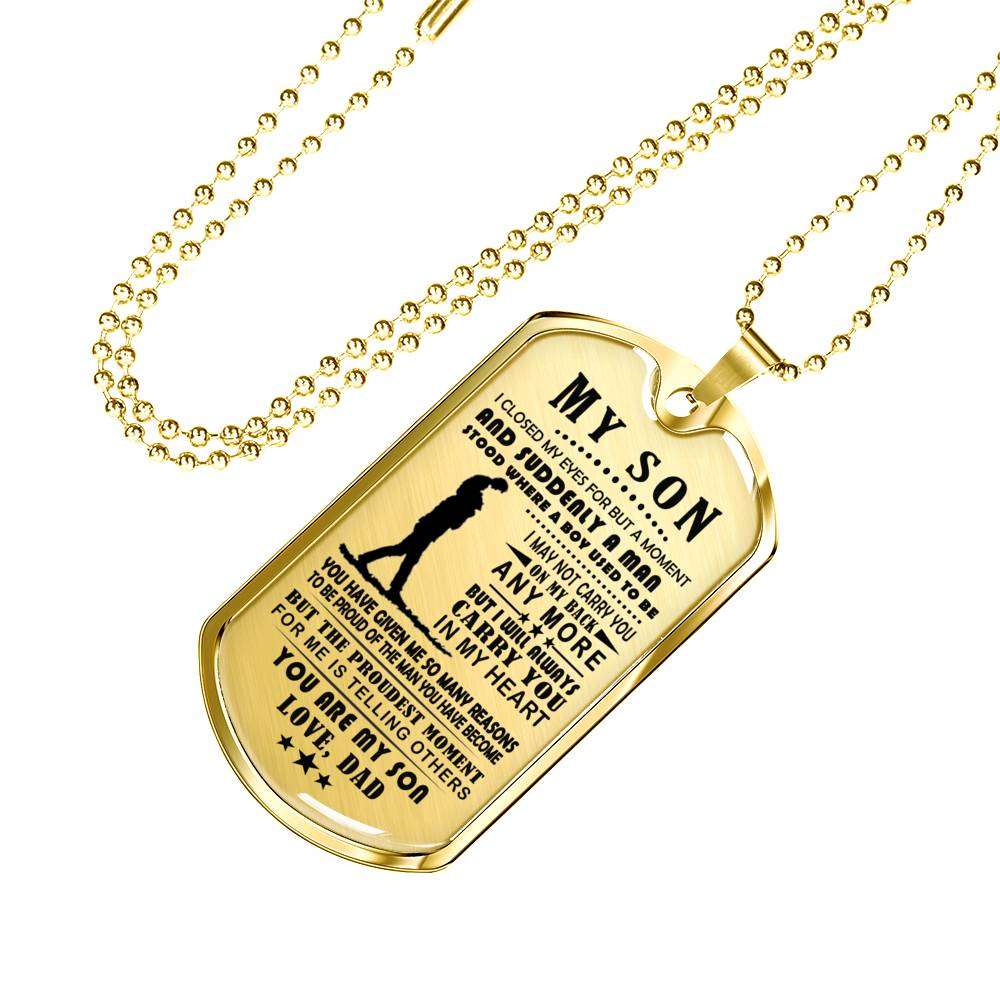 Son Dog Tag, Dog Tag For Son, Gift For Son, Son Necklace, Father And Son Dog Tag-169 Gifts For Son Rakva