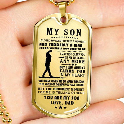 Son Dog Tag, Dog Tag For Son, Gift For Son, Son Necklace, Father And Son Dog Tag-169 Gifts For Son Rakva