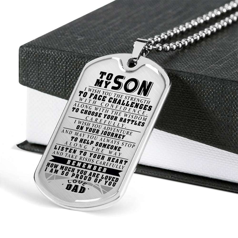 Son Dog Tag, Dog Tag For Son, Gift For Son, Son Necklace, Father And Son Dog Tag-170 Gifts For Son Rakva