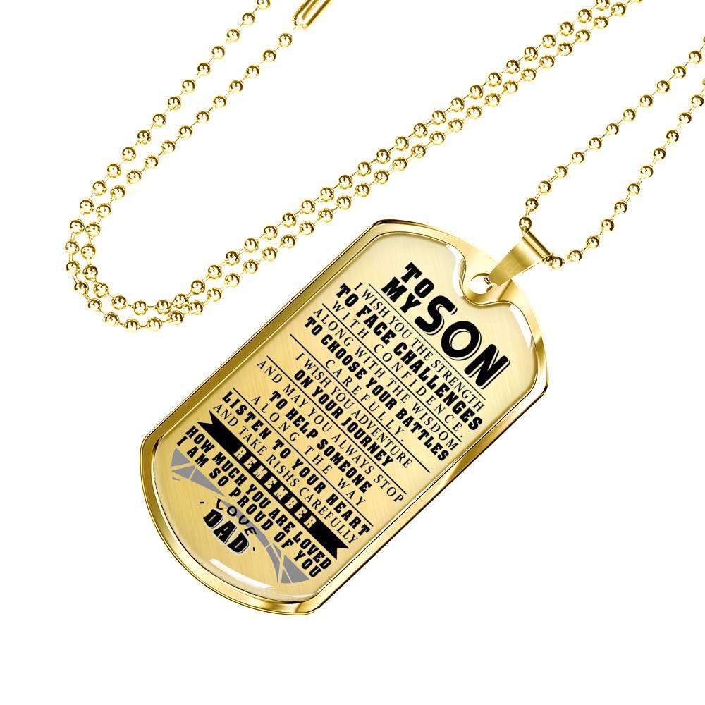 Son Dog Tag, Dog Tag For Son, Gift For Son, Son Necklace, Father And Son Dog Tag-170 Gifts For Son Rakva