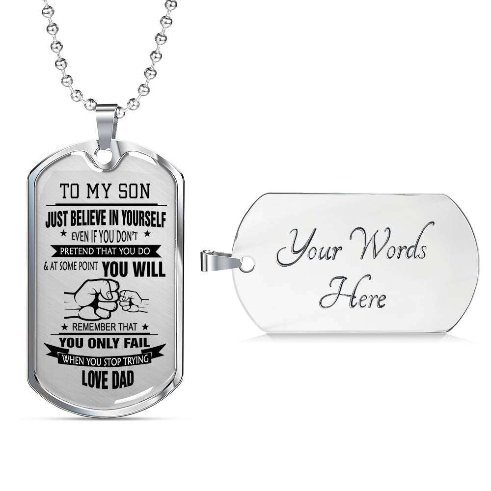 Son Dog Tag, Dog Tag For Son, Gift For Son, Son Necklace, Father And Son Dog Tag-171 Gifts For Son Rakva