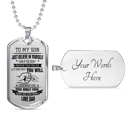 Son Dog Tag, Dog Tag For Son, Gift For Son, Son Necklace, Father And Son Dog Tag-171 Gifts For Son Rakva