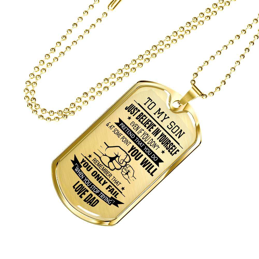 Son Dog Tag, Dog Tag For Son, Gift For Son, Son Necklace, Father And Son Dog Tag-171 Gifts For Son Rakva