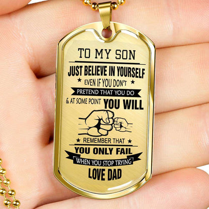 Son Dog Tag, Dog Tag For Son, Gift For Son, Son Necklace, Father And Son Dog Tag-171 Gifts For Son Rakva