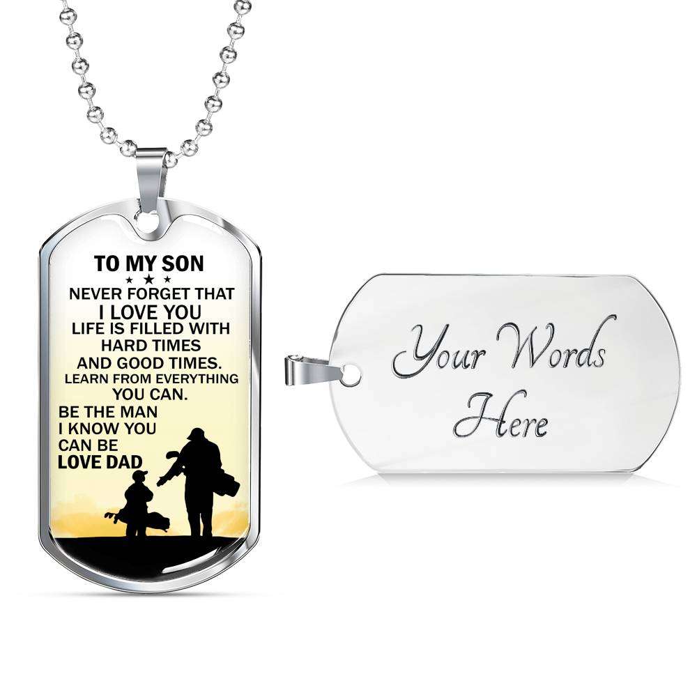 Son Dog Tag, Dog Tag For Son, Gift For Son, Son Necklace, Father And Son Dog Tag-173 Gifts For Son Rakva
