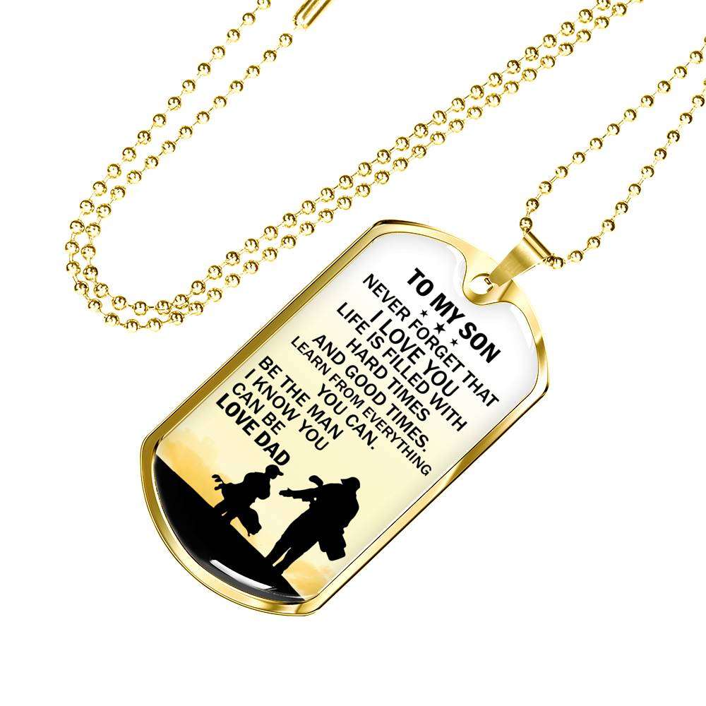 Son Dog Tag, Dog Tag For Son, Gift For Son, Son Necklace, Father And Son Dog Tag-173 Gifts For Son Rakva