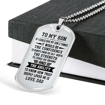 Son Dog Tag, Dog Tag For Son, Gift For Son, Son Necklace, Father And Son Dog Tag-175 Gifts For Son Rakva