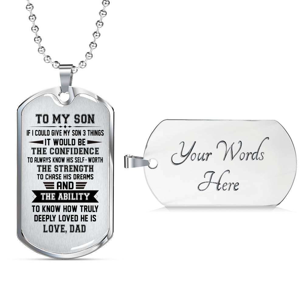 Son Dog Tag, Dog Tag For Son, Gift For Son, Son Necklace, Father And Son Dog Tag-175 Gifts For Son Rakva