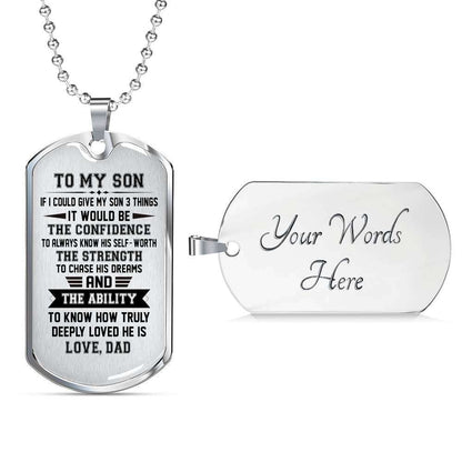 Son Dog Tag, Dog Tag For Son, Gift For Son, Son Necklace, Father And Son Dog Tag-175 Gifts For Son Rakva