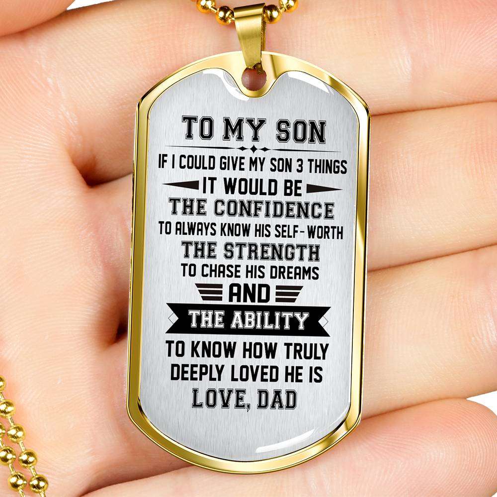 Son Dog Tag, Dog Tag For Son, Gift For Son, Son Necklace, Father And Son Dog Tag-175 Gifts For Son Rakva
