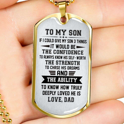 Son Dog Tag, Dog Tag For Son, Gift For Son, Son Necklace, Father And Son Dog Tag-175 Gifts For Son Rakva
