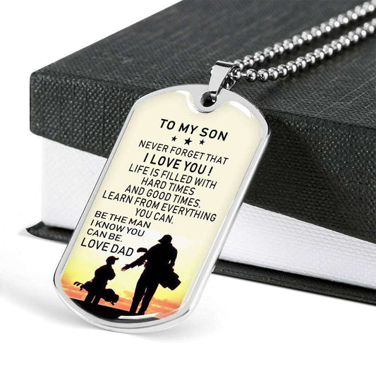 Son Dog Tag, Dog Tag For Son, Gift For Son, Son Necklace, Father And Son Dog Tag-177 Gifts For Son Rakva
