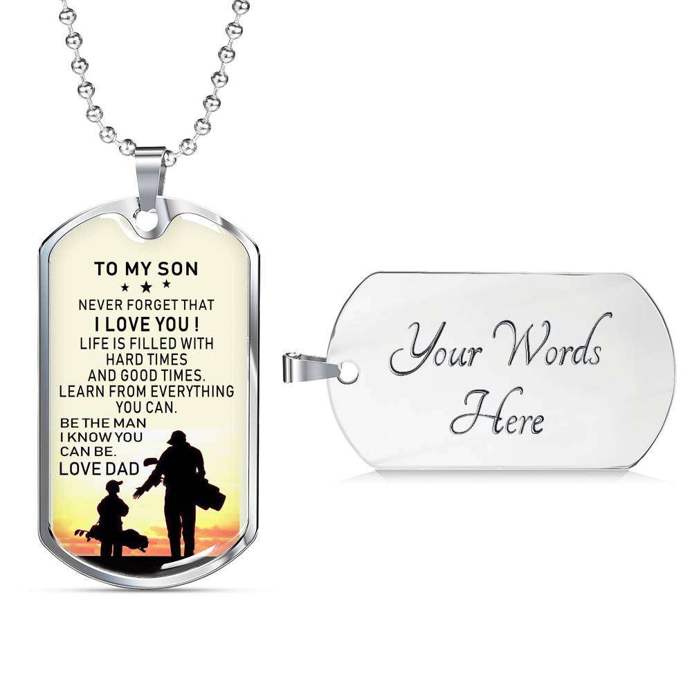 Son Dog Tag, Dog Tag For Son, Gift For Son, Son Necklace, Father And Son Dog Tag-177 Gifts For Son Rakva