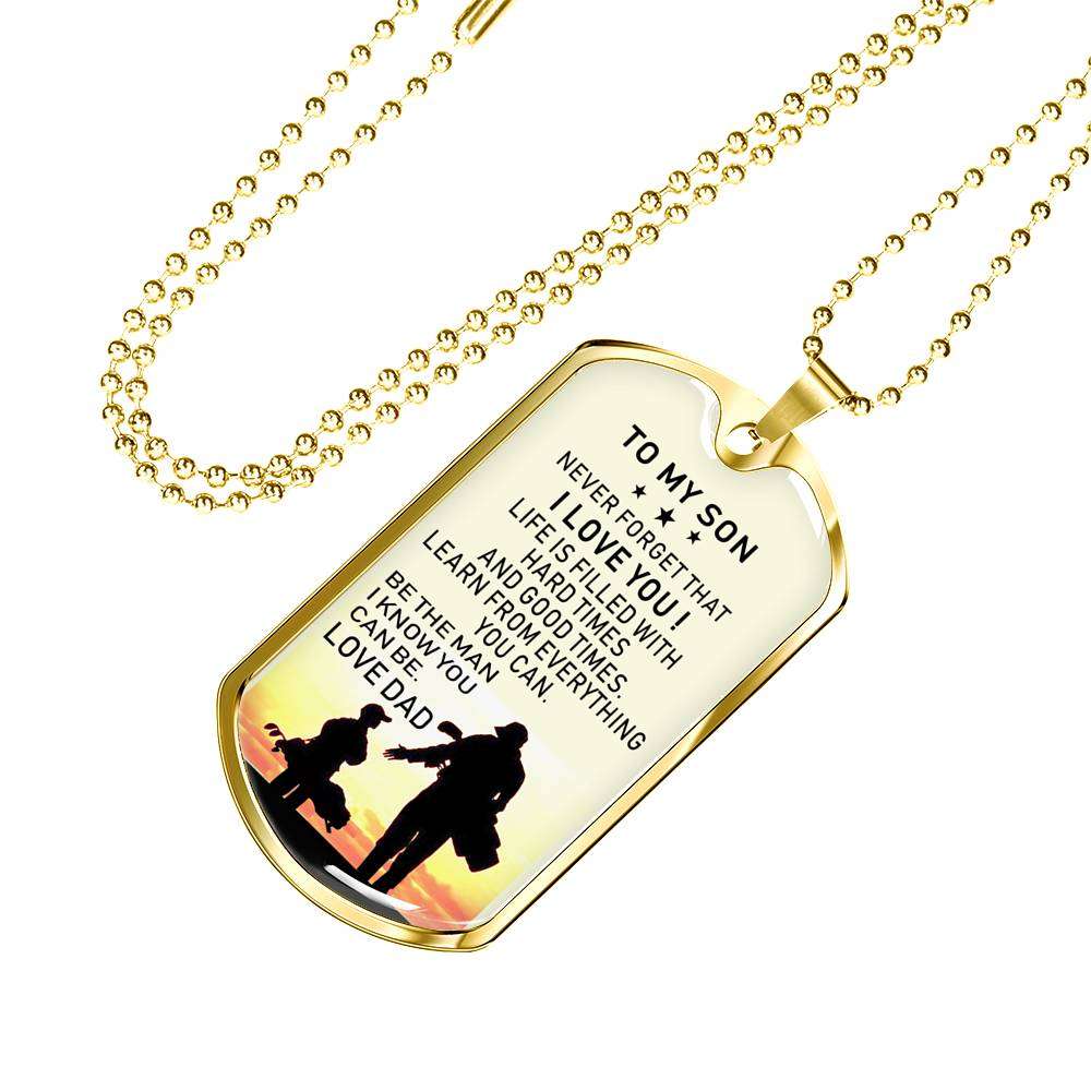 Son Dog Tag, Dog Tag For Son, Gift For Son, Son Necklace, Father And Son Dog Tag-177 Gifts For Son Rakva