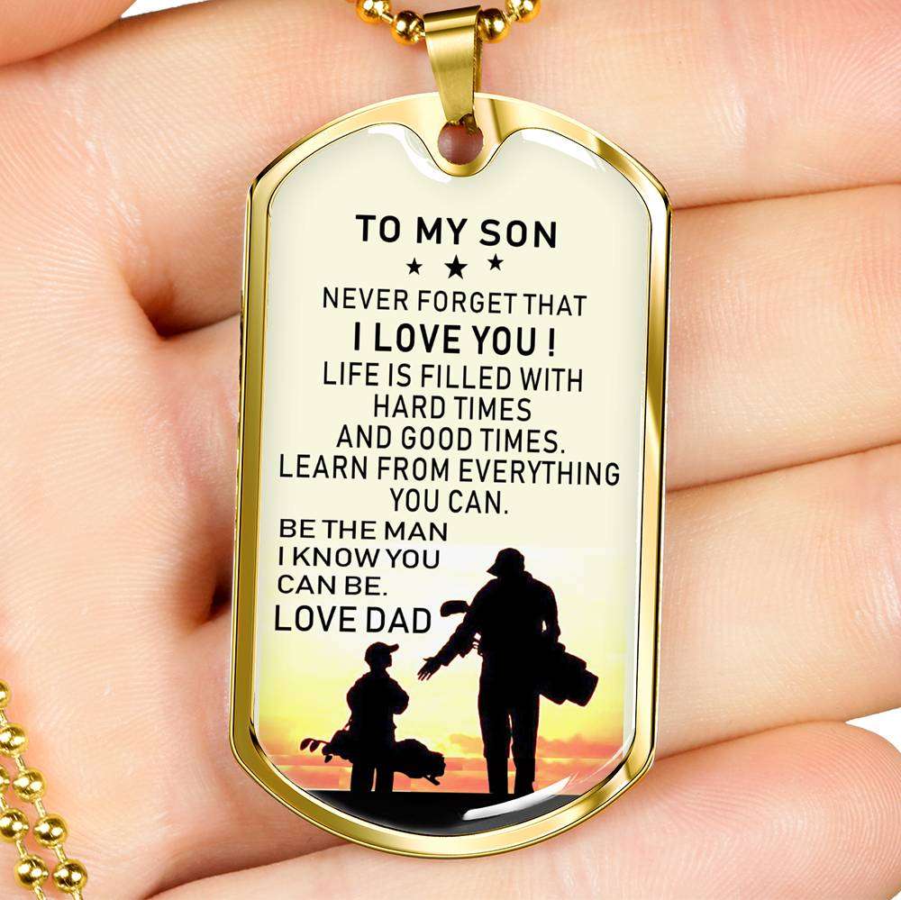 Son Dog Tag, Dog Tag For Son, Gift For Son, Son Necklace, Father And Son Dog Tag-177 Gifts For Son Rakva