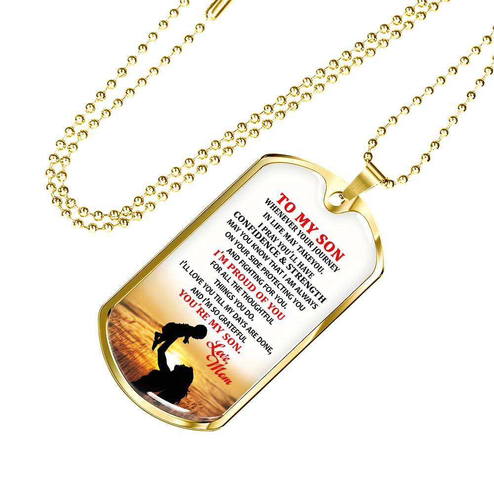 Son Dog Tag, Dog Tag For Son, Gift For Son, Son Necklace, Father And Son Dog Tag-178 Gifts For Son Rakva