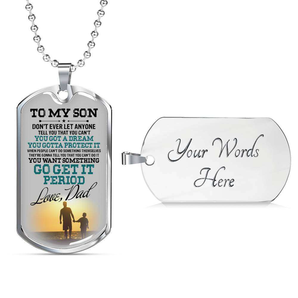 Son Dog Tag, Dog Tag For Son, Gift For Son, Son Necklace, Father And Son Dog Tag-179 Gifts For Son Rakva