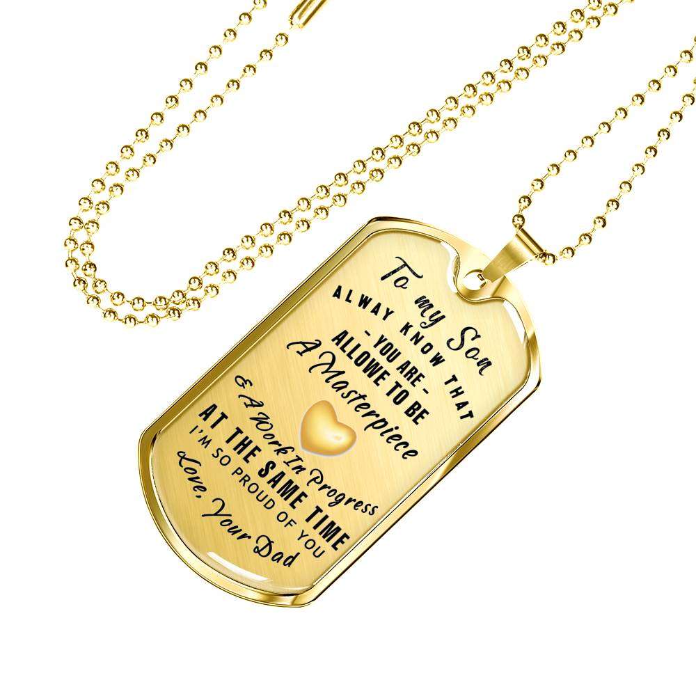 Son Dog Tag, Dog Tag For Son, Gift For Son, Son Necklace, Father And Son Dog Tag-18 Gifts For Son Rakva
