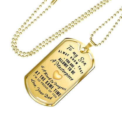 Son Dog Tag, Dog Tag For Son, Gift For Son, Son Necklace, Father And Son Dog Tag-18 Gifts For Son Rakva