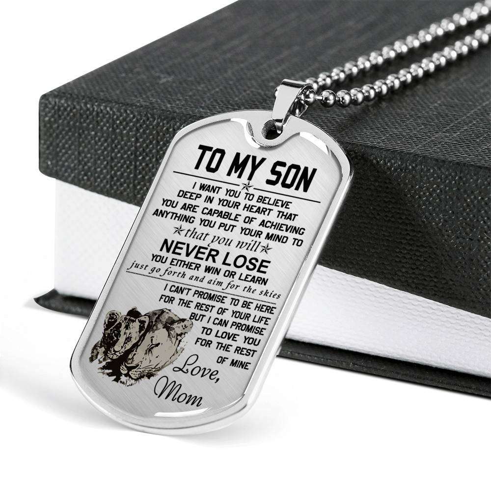 Son Dog Tag, Dog Tag For Son, Gift For Son, Son Necklace, Father And Son Dog Tag-180 Gifts For Son Rakva