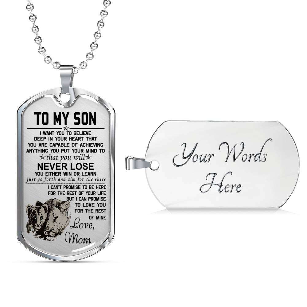 Son Dog Tag, Dog Tag For Son, Gift For Son, Son Necklace, Father And Son Dog Tag-180 Gifts For Son Rakva