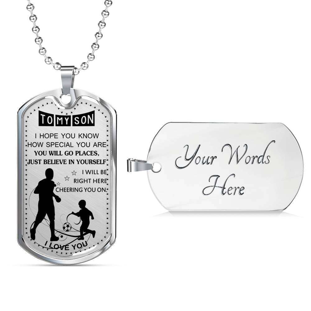 Son Dog Tag, Dog Tag For Son, Gift For Son, Son Necklace, Father And Son Dog Tag-181 Gifts For Son Rakva