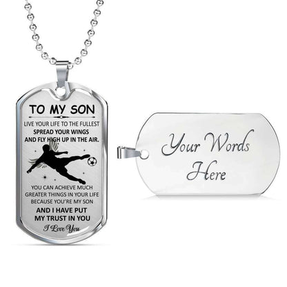 Son Dog Tag, Dog Tag For Son, Gift For Son, Son Necklace, Father And Son Dog Tag-182 Gifts For Son Rakva