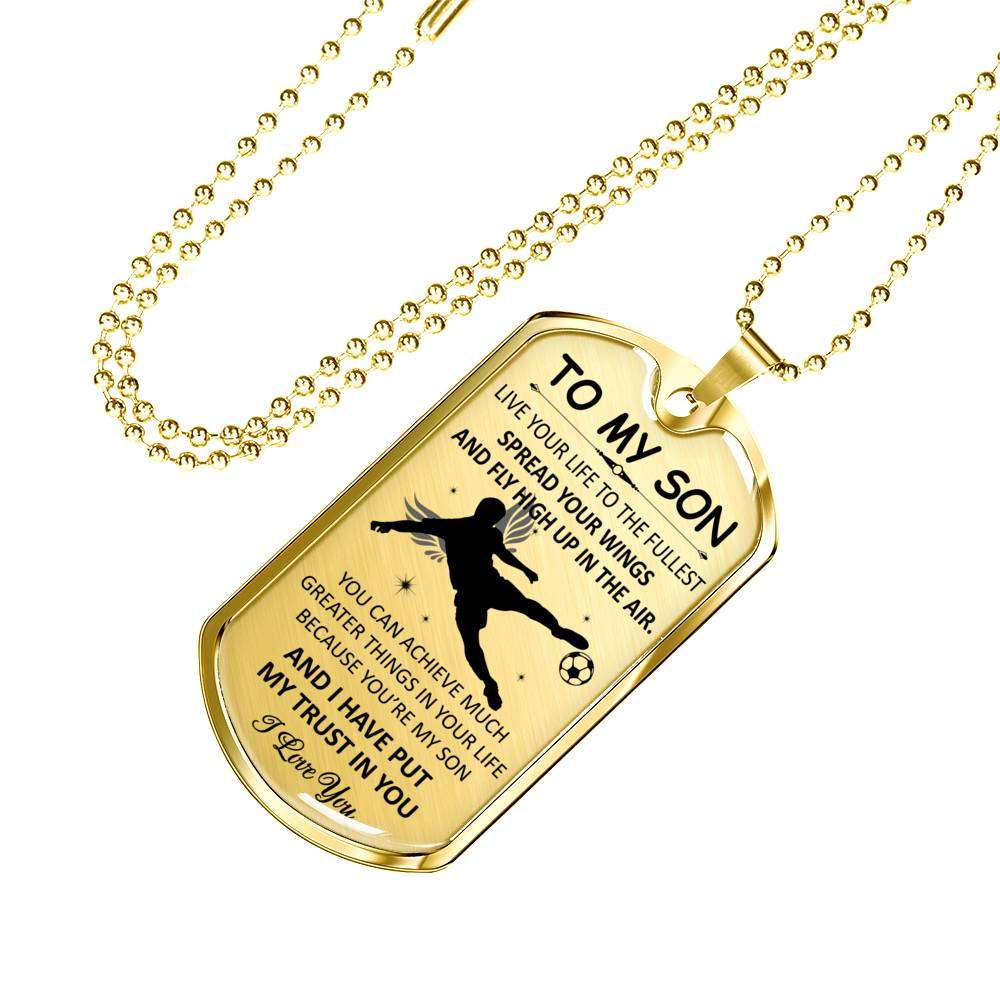 Son Dog Tag, Dog Tag For Son, Gift For Son, Son Necklace, Father And Son Dog Tag-182 Gifts For Son Rakva